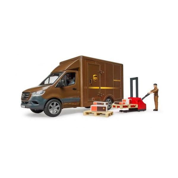 Bruder Carrinha UPS MB Sprinter com Motorista e Acessórios