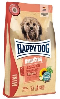 Happy Dog NaturCroq Mini Cão Salmão - Ração seca para cão