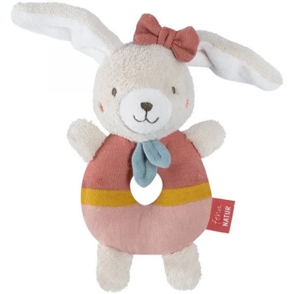 BABY FEHN Soft Ring Rattle Rabbit Roca