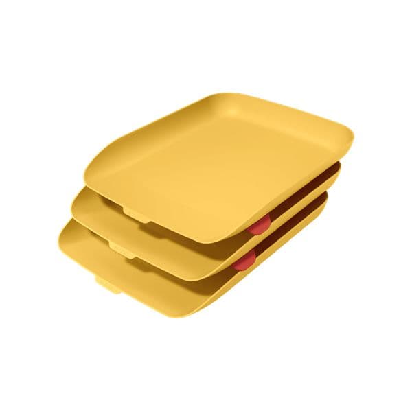 Leitz Tabuleiro de Secretária Cosy Warm Yellow (Conjunto de 3)