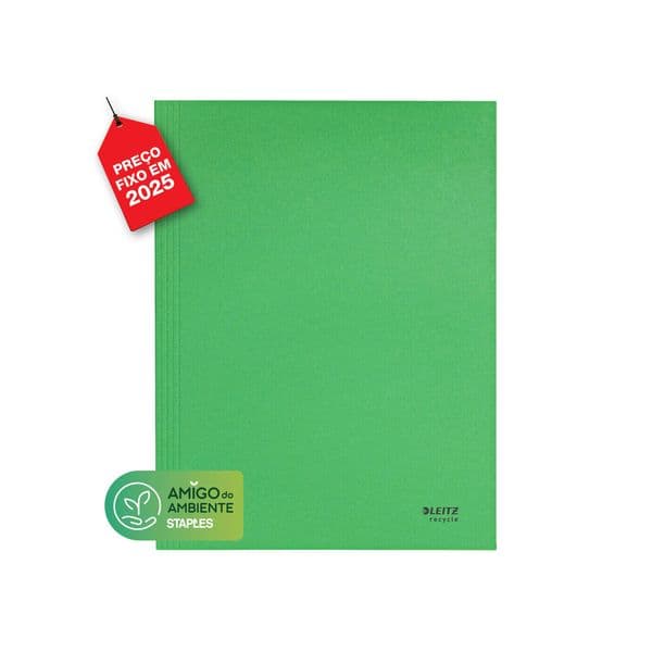 Leitz Pasta Cartão Recycle 3 Abas Verde 1 Unidade