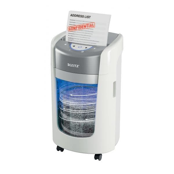 Leitz IQ Optimax Home Office 225 Triturador de Papel Microcorte P5 58 dB 15L Branco/Cinzento