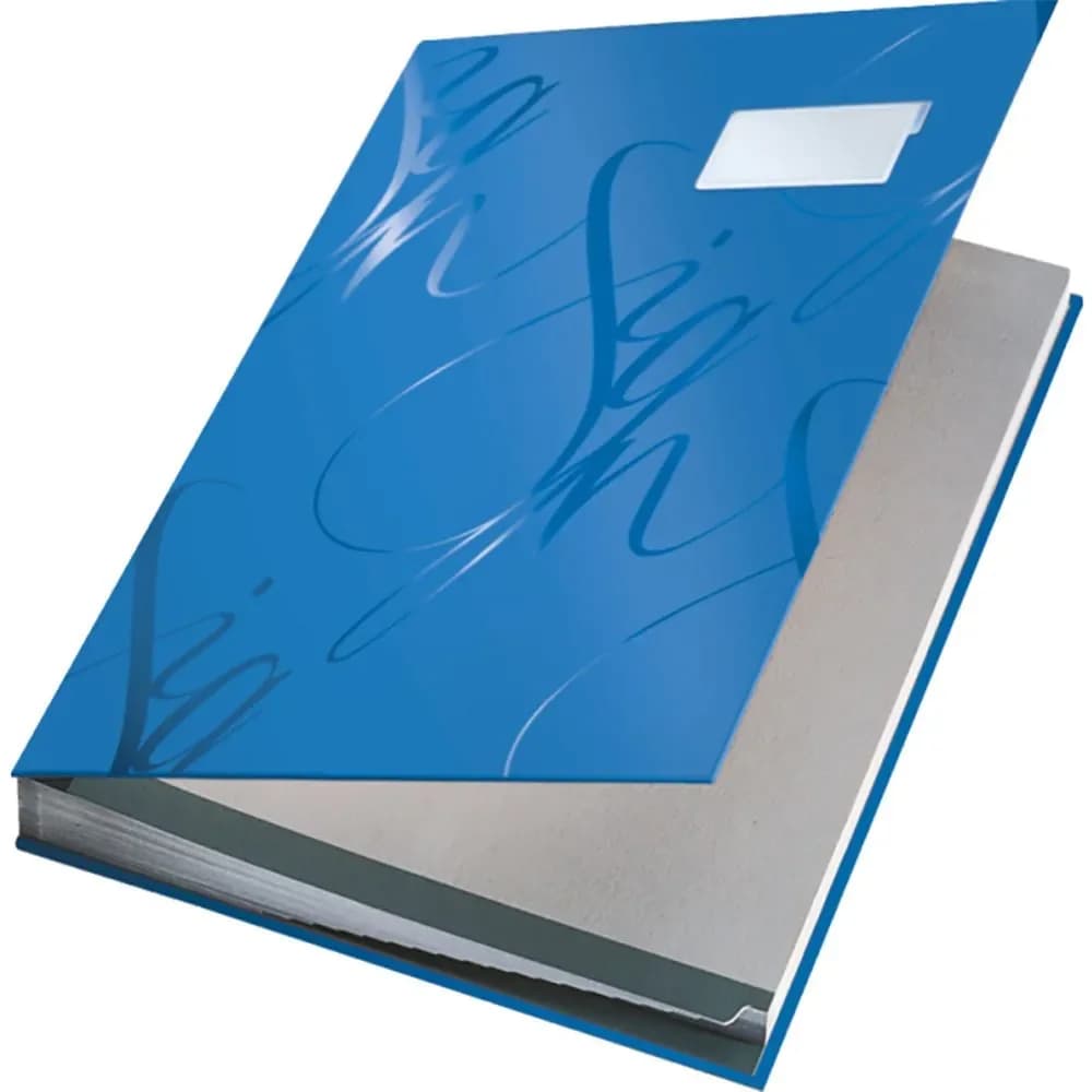 Leitz Porta-documentos Sign Soft Grip e Livro de Assinaturas Design Azul