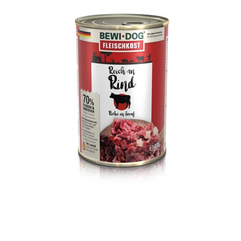 Bewi Dog Lata Rico em Carne de Vaca