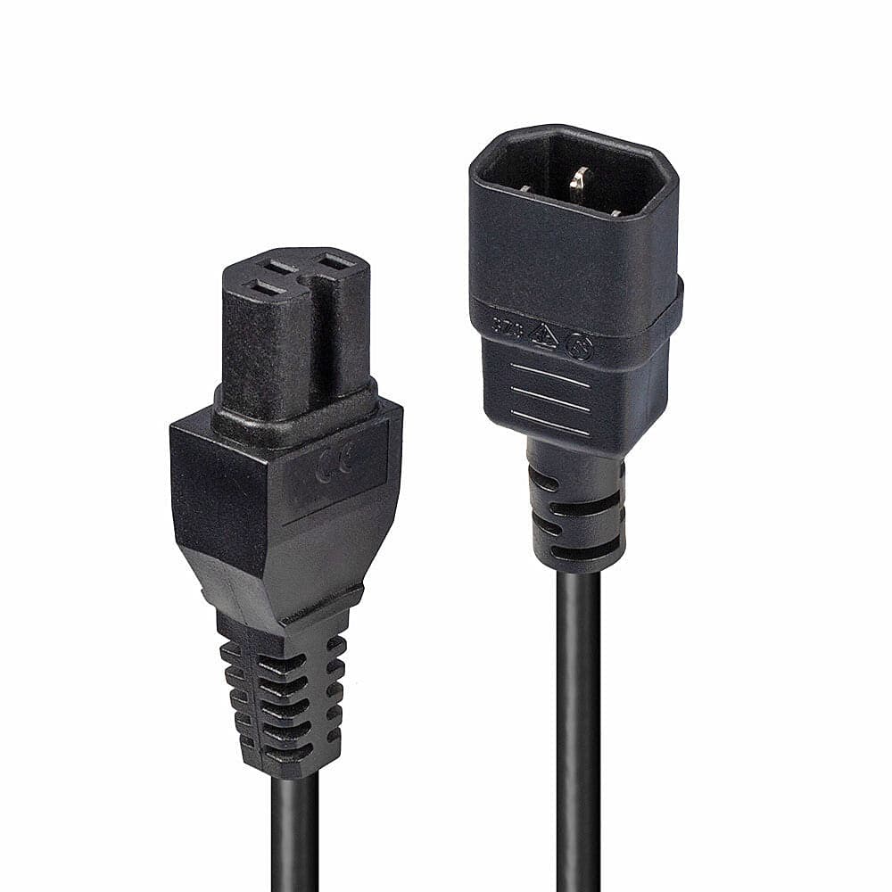 Lindy 30314 cabo de energia Preto 2 m Acoplador C14 Acoplador C15