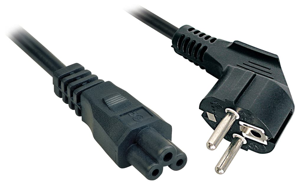 Lindy 2m, CEE 7/7 - IEC 320 C5 Preto CEE7/7 Acoplador C5