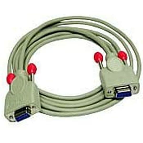 Lindy 31578 Cabo Null Modem DB-9 F/F 5m Cinzento