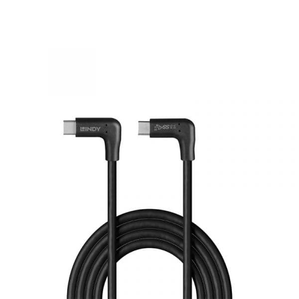 Lindy 32024 Cabo USB-C 3.2 Gen 2 2x90º 1.5m Preto