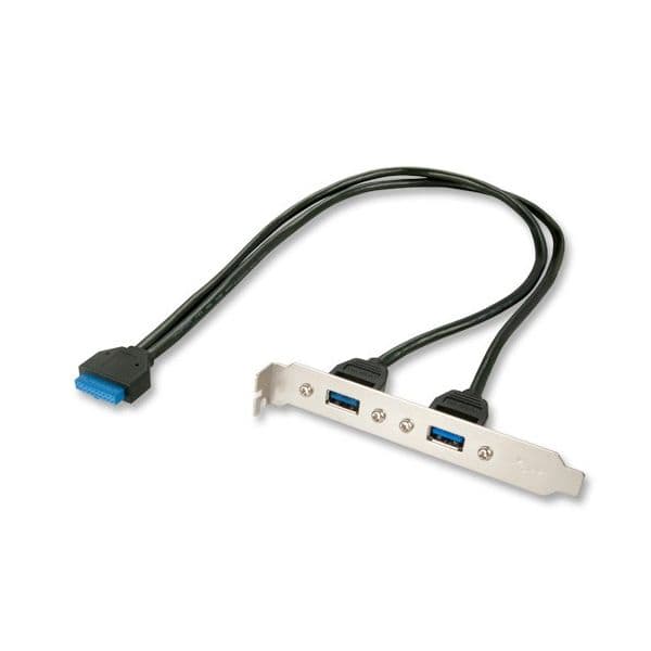 Lindy - 33096 cable USB 0,4 m Gris, Negro - 33096