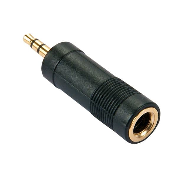 Lindy 35620 Adaptador Áudio 3.5mm Fêmea para 6.3mm Macho Preto
