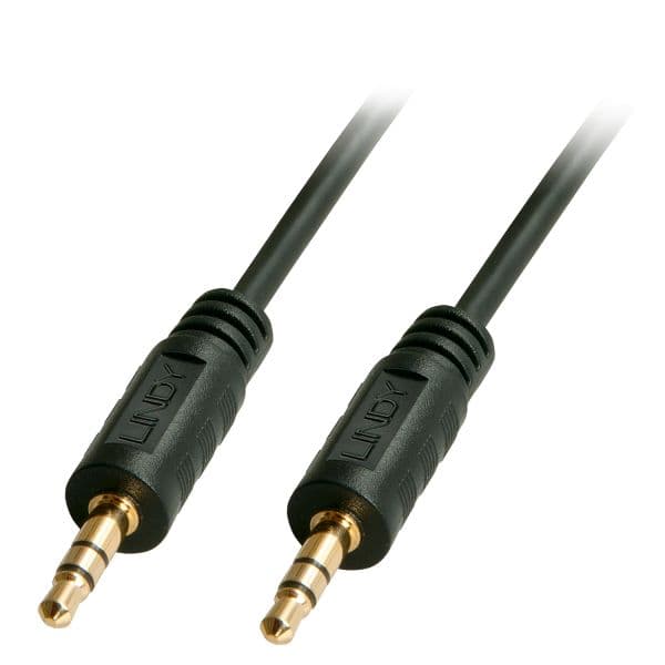 Lindy 35641 Cabo Áudio Estéreo 3.5mm Macho para Macho 1m Preto