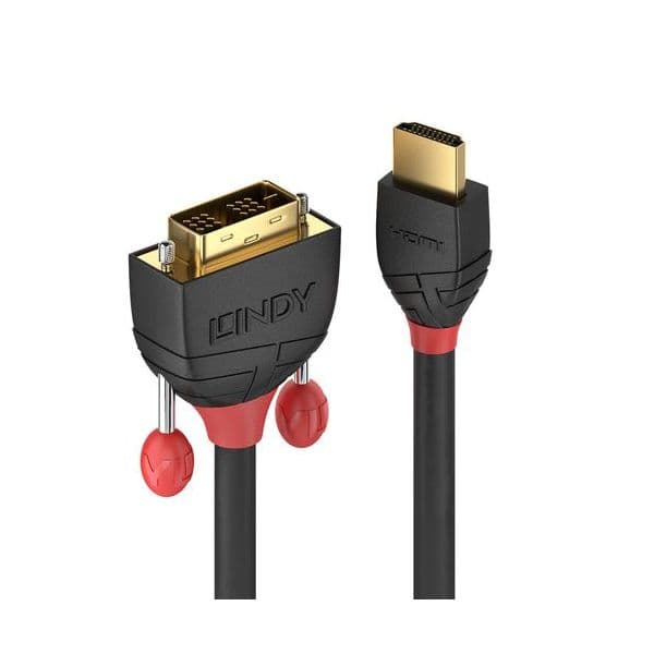 Lindy Hdmi para Dvi-d Single Link Cabo Black Line 3m