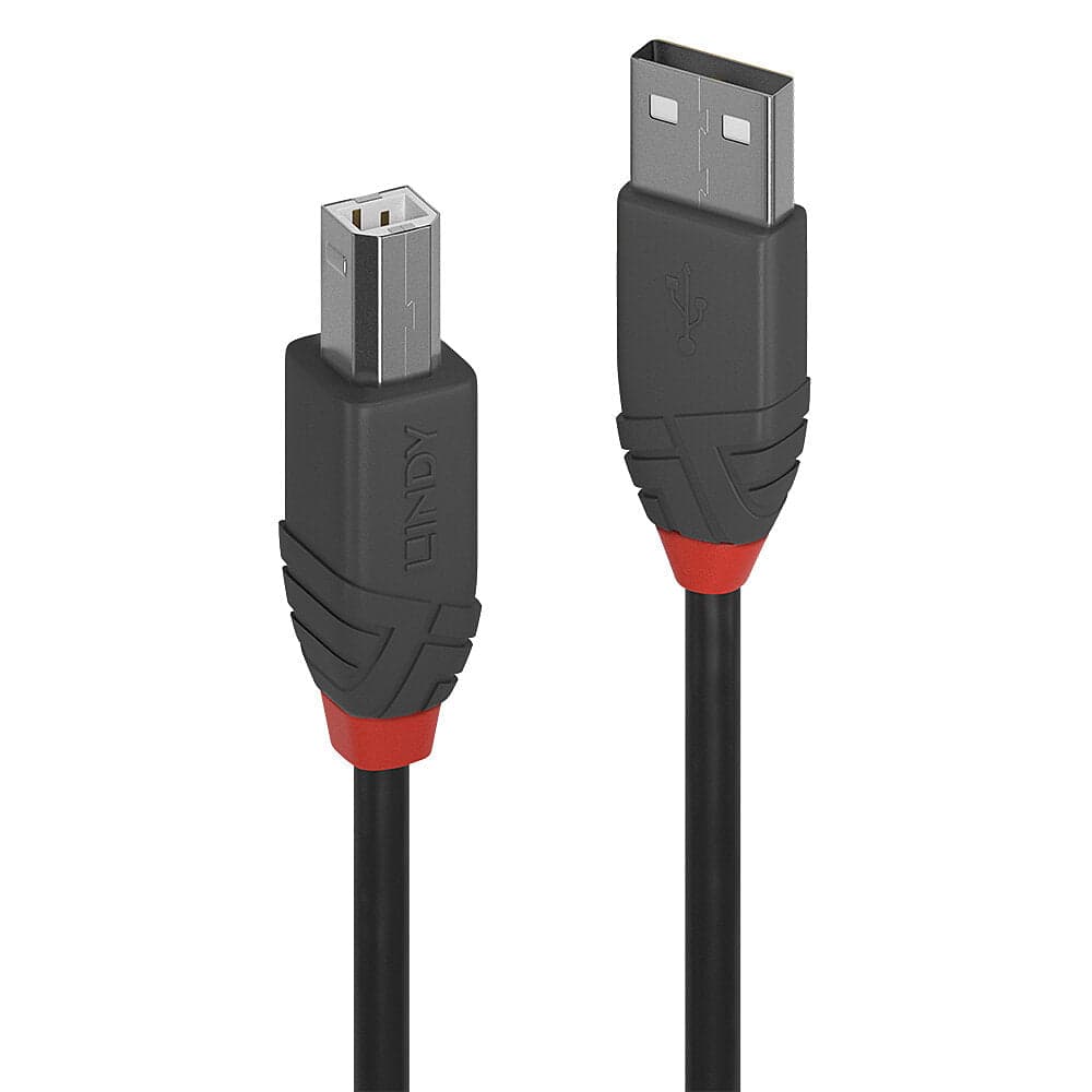Lindy 36672 cabo USB 1 m USB 2.0 USB A USB B Preto