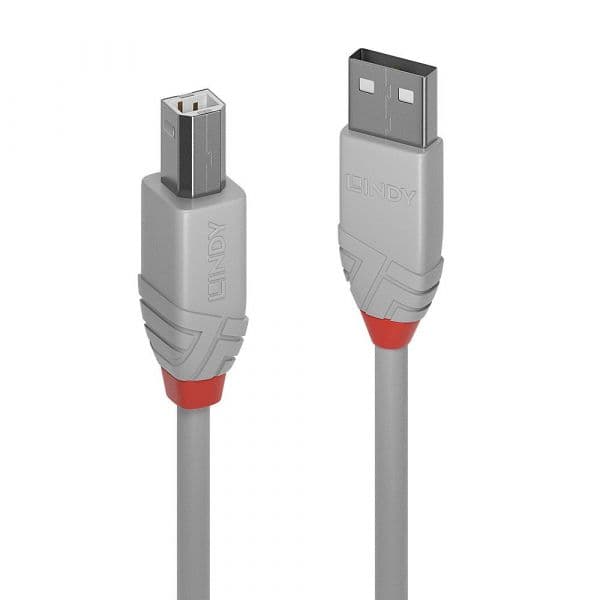 Lindy - 36683 cable USB 2 m USB 2.0 USB A USB B Gris - 36683