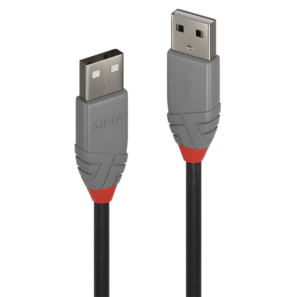 Lindy - 36692 cable USB 1 m USB 2.0 USB A Negro, Gris - 36692