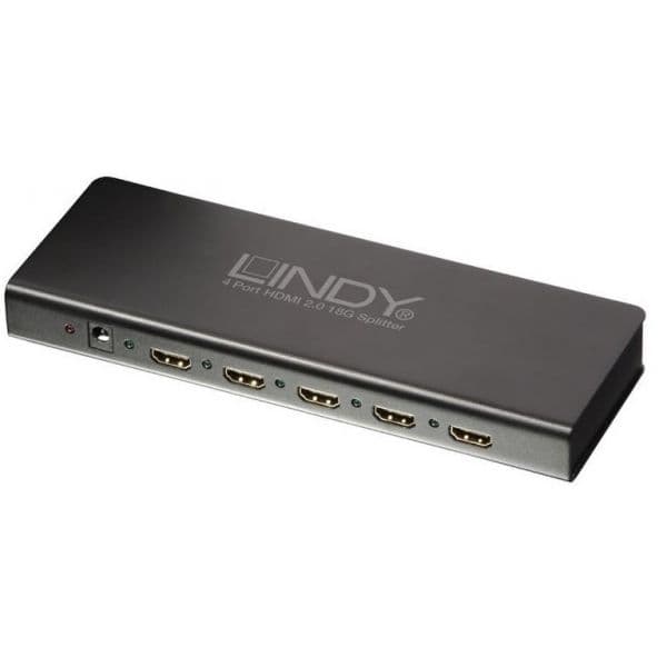 Lindy Splitter 4 Port HDMI2.0 4K 18g UHD/HDR - 38241