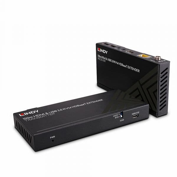 Lindy Extensor KVM HDBaseT HDMI 4K60 USB 2.0 IR Cat.6 150m