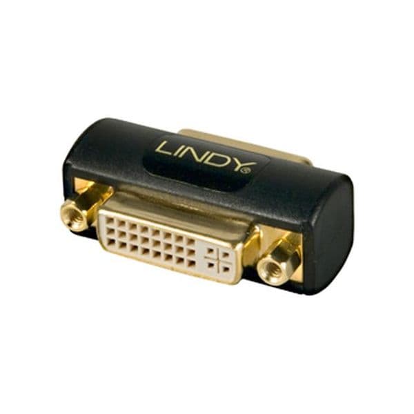 Lindy Adaptador DVI-I 24+5 Fêmea P/ Fêmea Gold 41233
