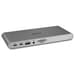 Lindy Docking Station DST-Pro 5K XT USB 3.2 Tipo C Tripla Tela 4K Dupla Tela 5K 100W PD HDMI 2xDisplayPort SD/MicroSD Ethernet Alumínio Prateado