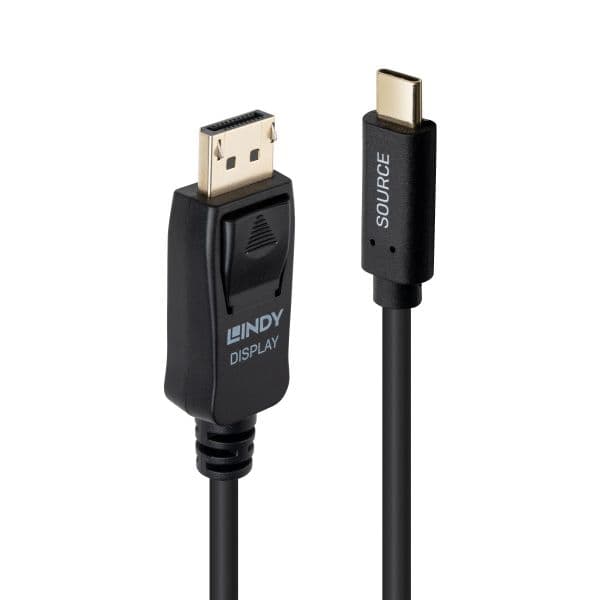 Lindy 43501 Cabo Adaptador USB-C para DisplayPort 4K 60Hz 2m Preto