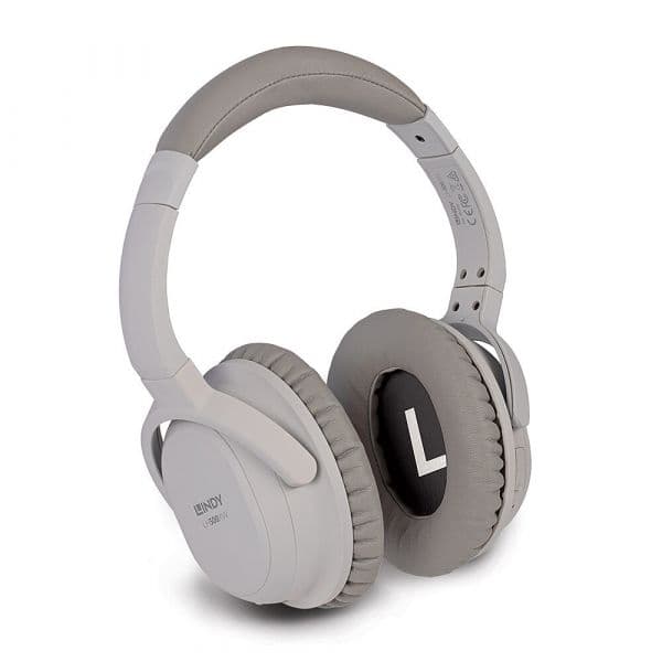 Lindy LH500XW Wireless Active Noise Cancelling Bluetooth Grey