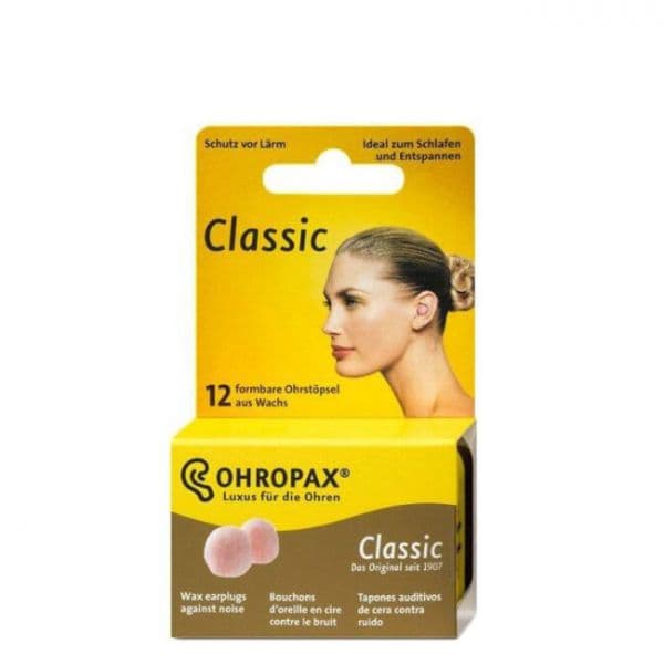 Ohropax Classic Tampões Auriculares de Cera 12 Unidades