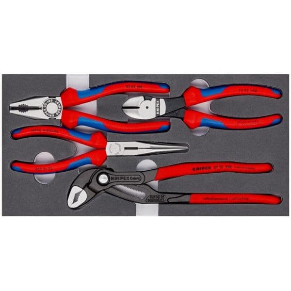 Knipex Conjunto Alicates Basic 00 20 01 V15 4 peças em espuma