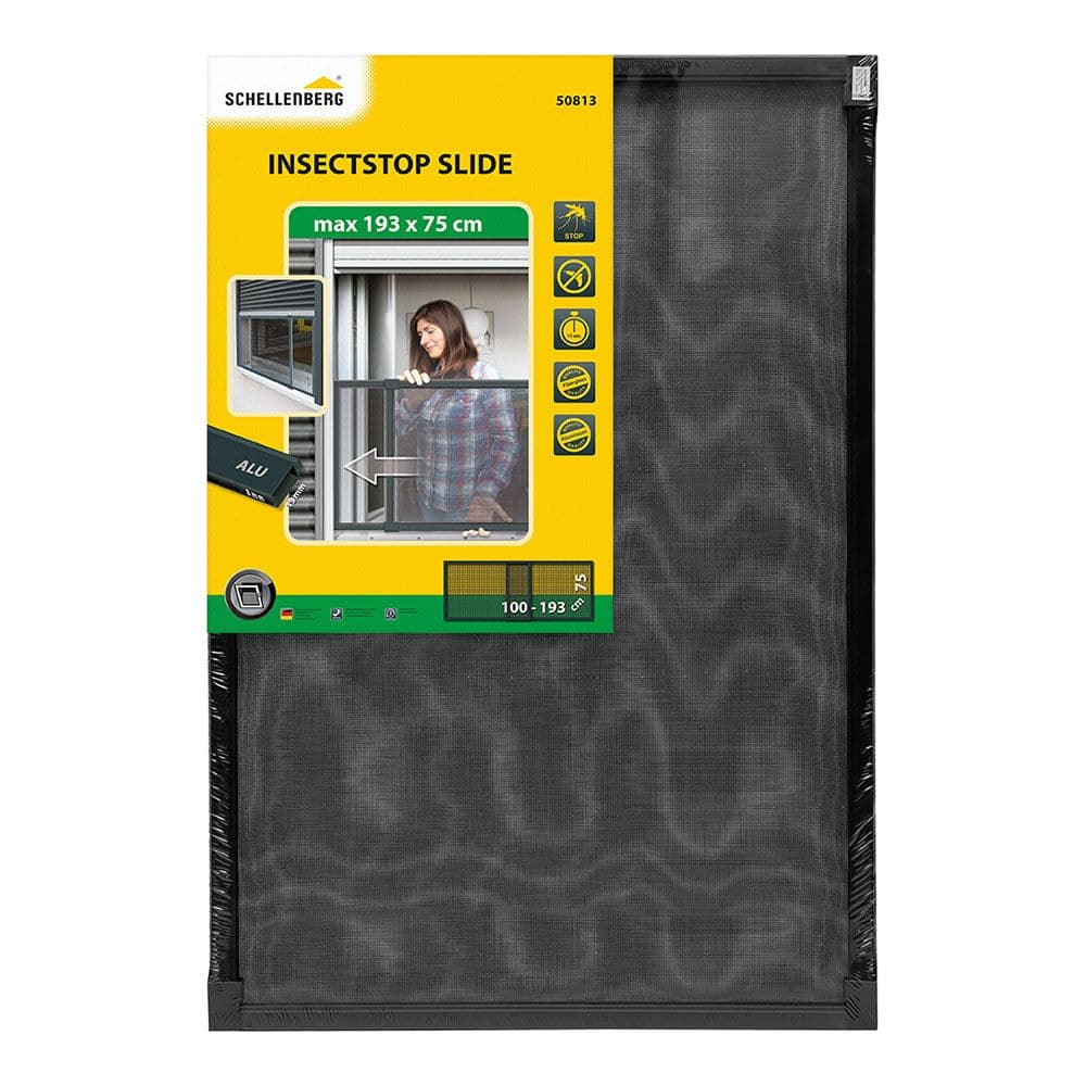 Schellenberg Rede Mosquiteira Fixa Extensível Alumínio Antracita 75x100-193cm