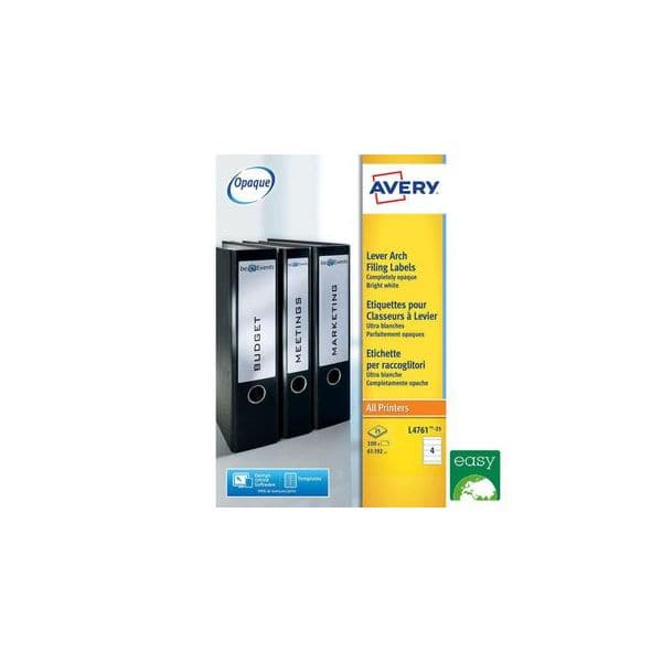 Avery Etiqueta p/ Arquivo 192x61mm 25Fls