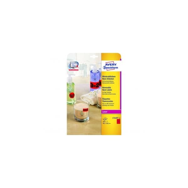 Avery caixa 100 Fls Etiquetas Laser/inkjet/copy 105x37 Verd - 3454