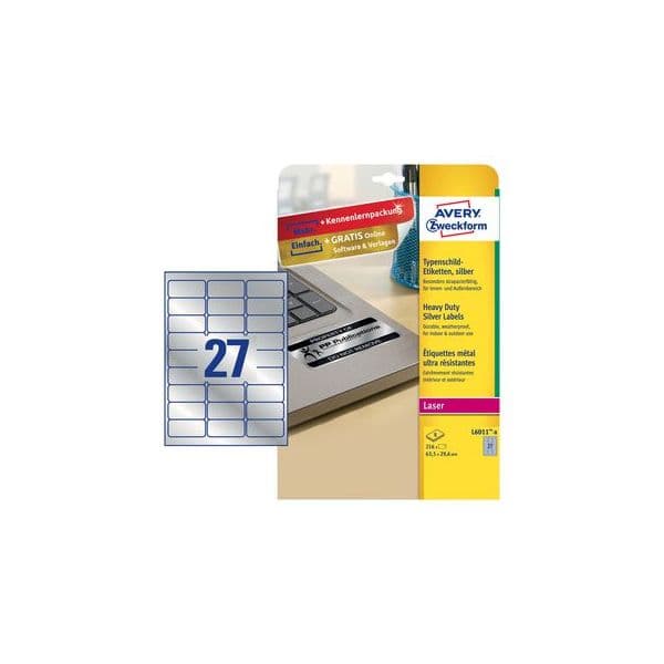 Avery Etiquetas de Utilização Intensiva Heavy Duty L6011 63.5x29.6mm 8 Fls