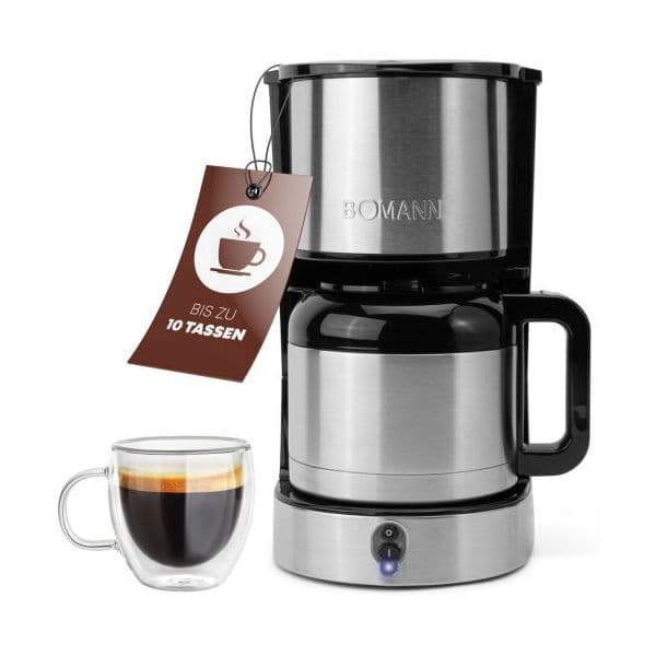 Máquina de Café Bomann KA 6066 CB Prata/Preta