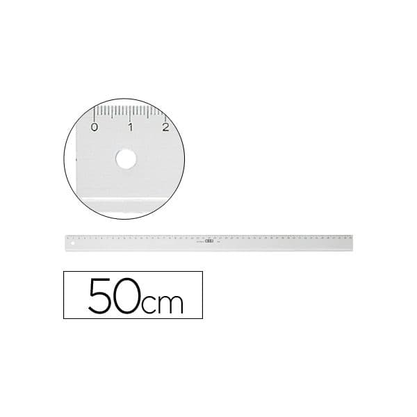 M+R 10 un. Régua 50 cm Plástico Transparente - 4004627214006