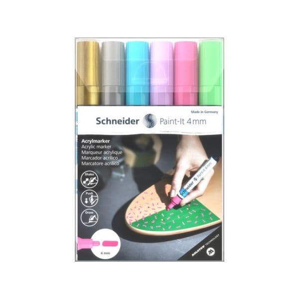 Schneider Conjunto de Marcadores Acrílico c/ 6 Un. - SCH120296