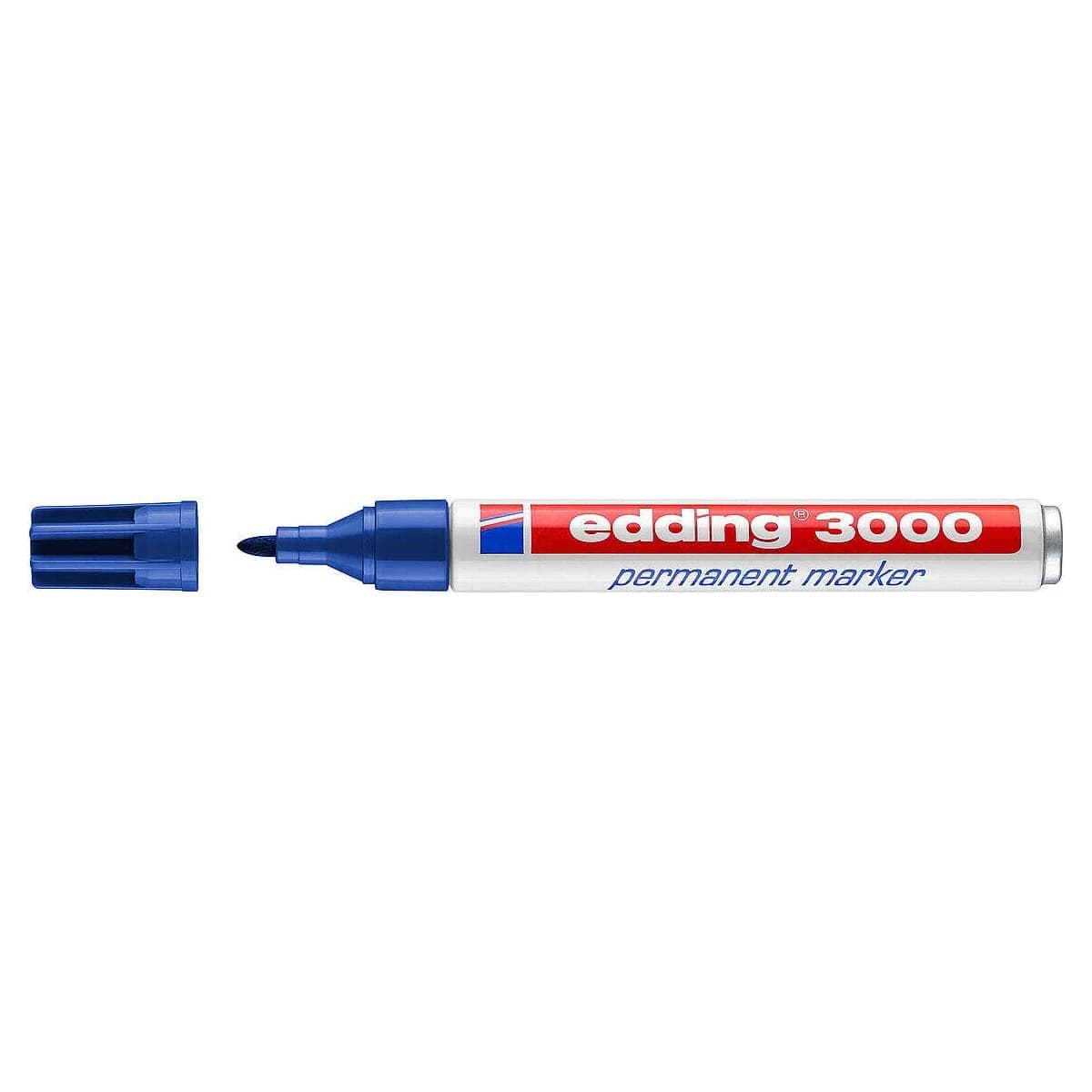 Marcador Permanente Grosso Edding 3000 Azul 1,5-3mm 1un (1 Uni.)