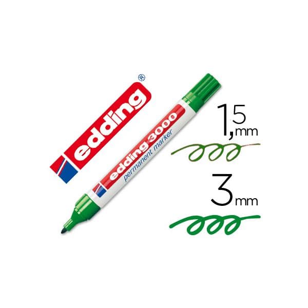 Edding Marcador Permanente 3000 Verde 1 Un.