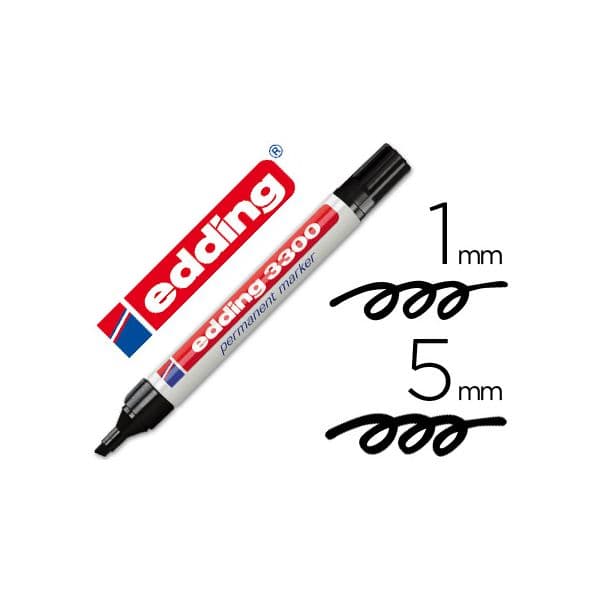 Edding Marcador Permanente 3300 nº 1 Ponta Biselada Preto 1 Un.