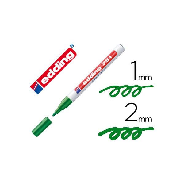 Edding Marcador Ponta Fibra 751 Verde Ponta Redonda 1-2 mm - OFF079810CE