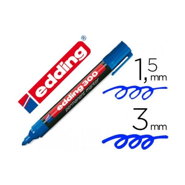 Marcador Permanente Edding 300 Azul - 40524