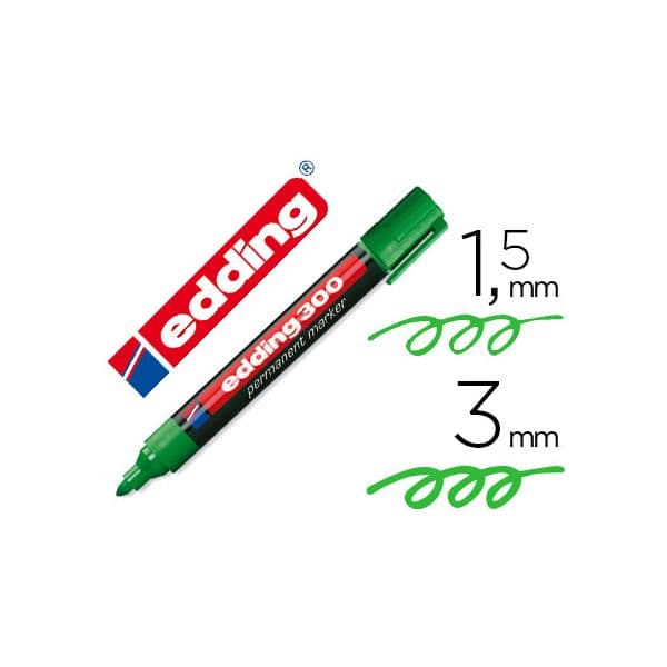 Edding Marcador Permanente 300 Verde 1 Un.