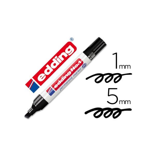 Edding Marcador Permanente 1 Preto -ponta Biselada 5 mm - OFF007301CE