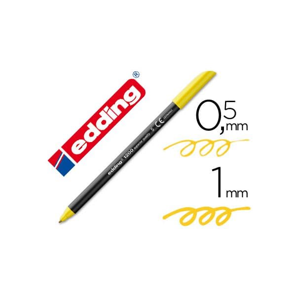Edding Marcador Ponta Fibra 1200 Amarelo N.5 -ponta Redeonda 0.5 mm