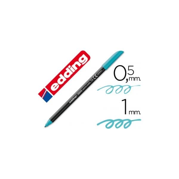 Edding 5 un. Marcadores Ponta Fibra nº 14 1200 Azul Turquesa - 1200-AZ.T