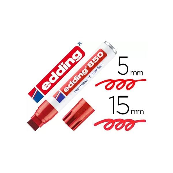 Edding Marcador Permanente 850 Vermelho 5 Un.