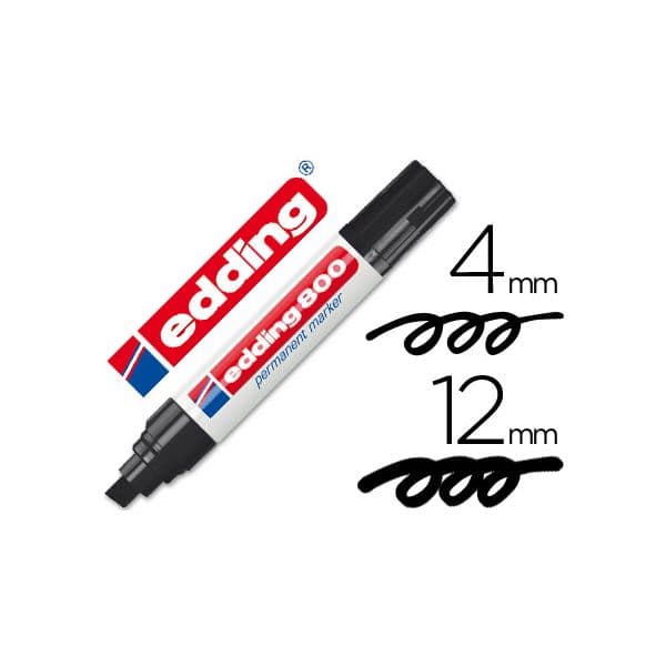 Edding Marcador Permanente 800 4-12mm Preto - 39932