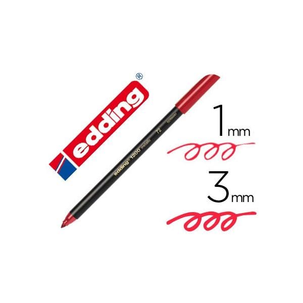 Edding Marcador Ponta Fibra 1200 Vermelho Metalizado N 72 Ponta - 72070