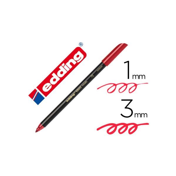 Edding 10 un. Marcadores Ponta Fibra nº 72 1200 Vermelho Metalizado - 1200-72