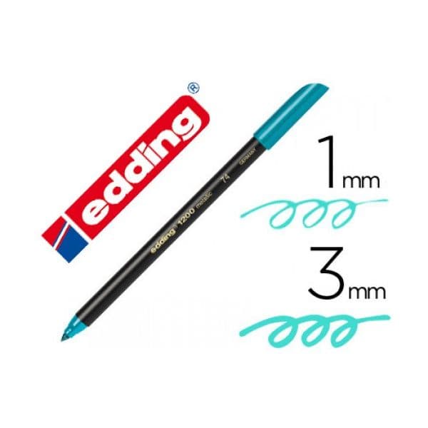 Edding 10 un. Marcadores Ponta Fibra nº 74 1200 Verde Metalizado - 1200-74