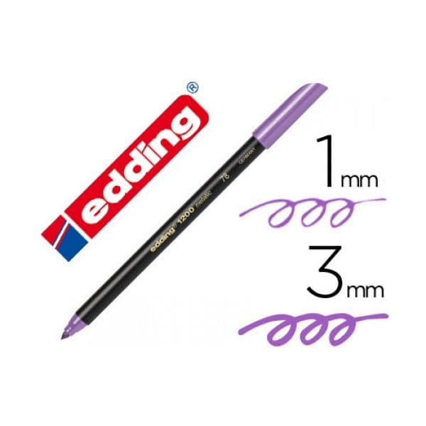 Edding 10 un. Marcadores Ponta Fibra nº 7 1200 Violeta Metalizado - 1200-78