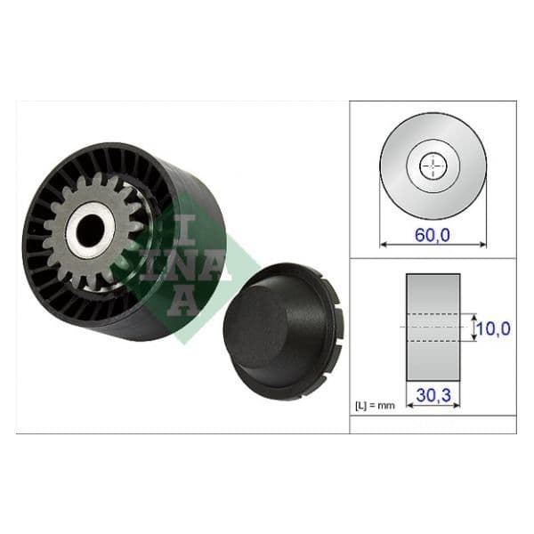 INA - 531 0811 10 - Rolo tensor, correia trapezoidal estriada - 4005108543080